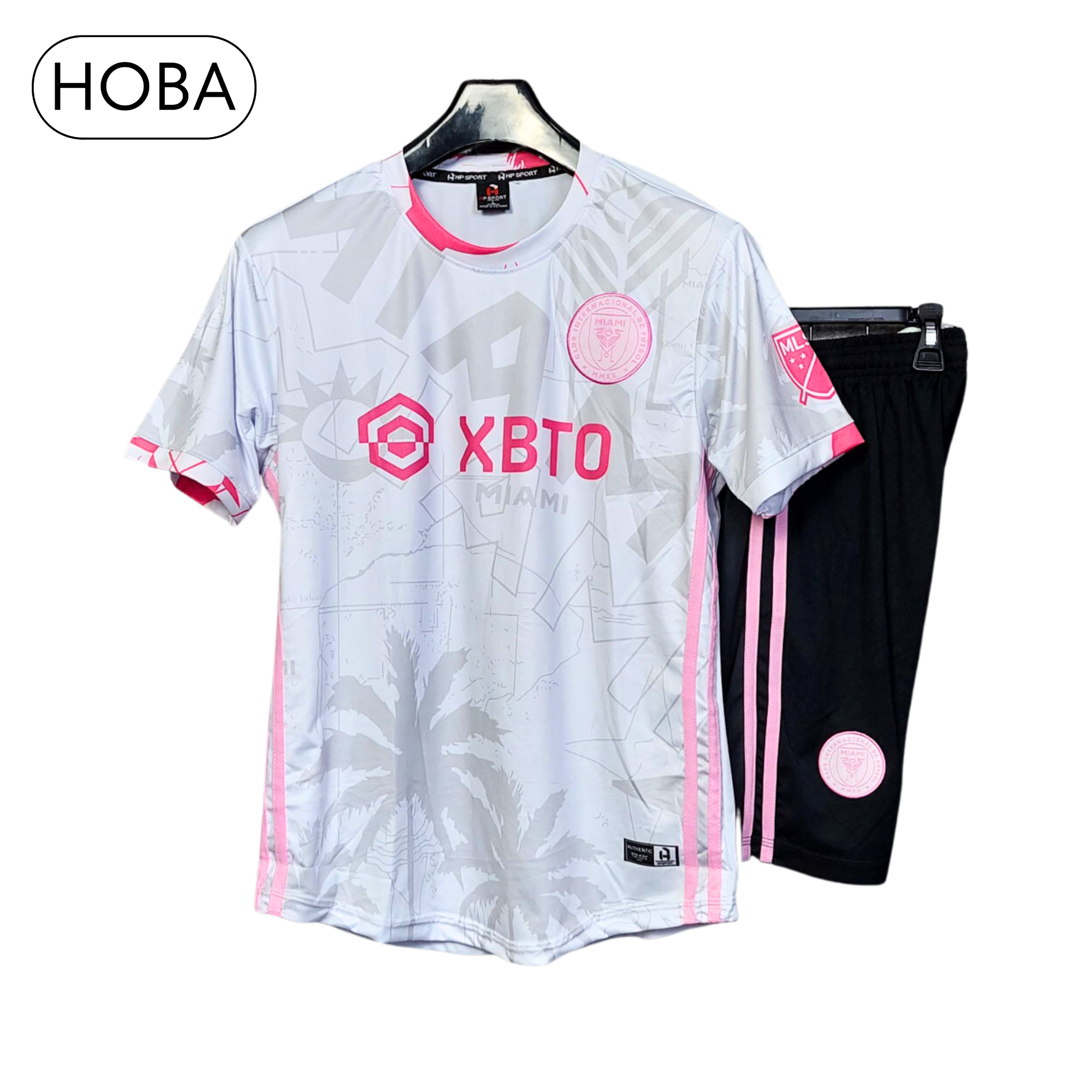 Quần áo bóng đá đồ đá banh CLB Inter Miami trắng hồng 2023 2024 thun lạnh cao cấp