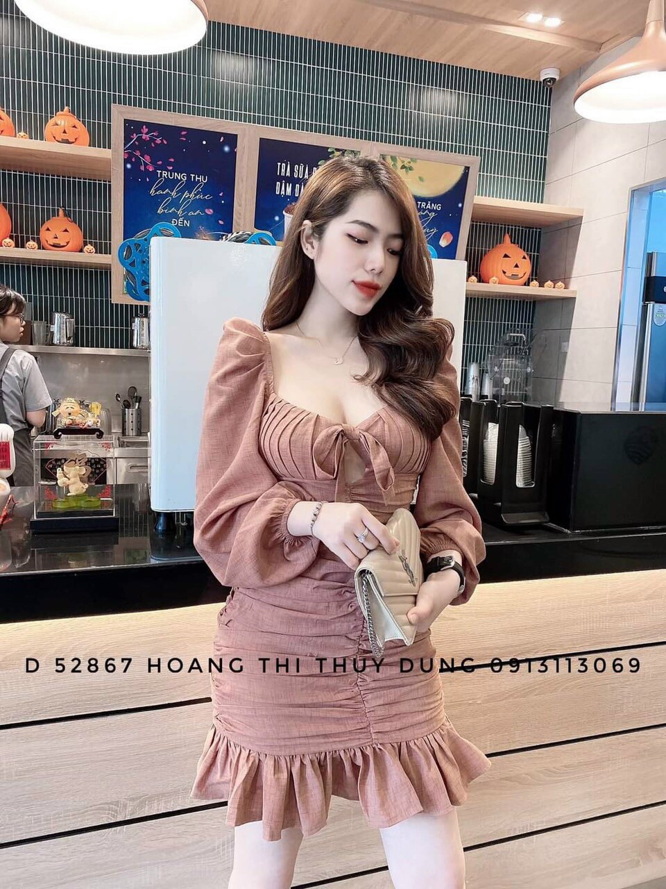 đầm nhún đuôi cá dễ thương xinh xắn