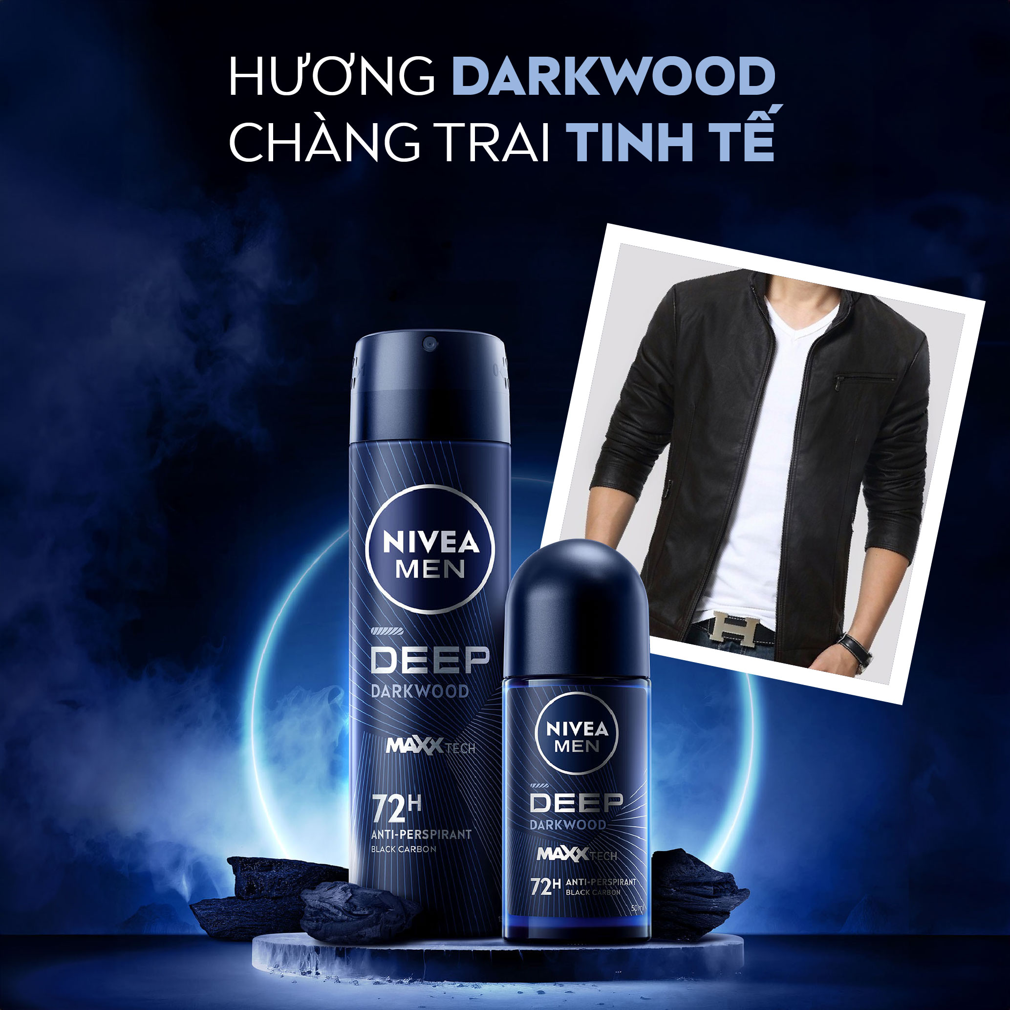 Xịt Ngăn Mùi NIVEA MEN Deep (150 ml) - 80027/85367/85371