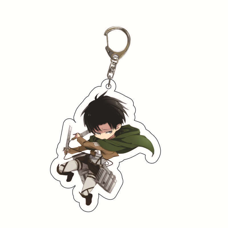 [Mới] 1 Móc khóa Attack on Titan mica nhân vật anime