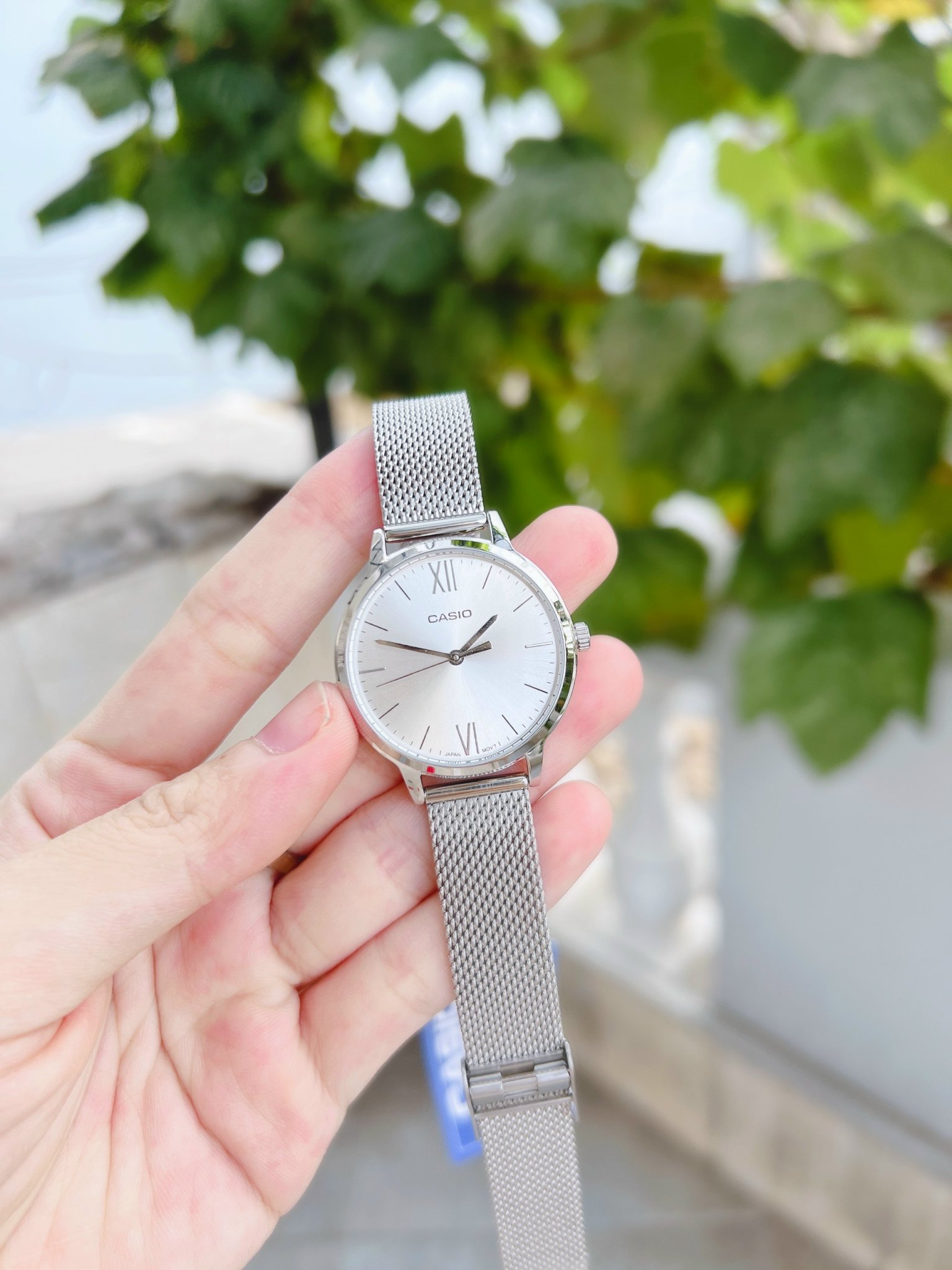 Đồng Hồ Casio Nữ LTP-E157M-7ADF Dây Kim Loại Chống Nước