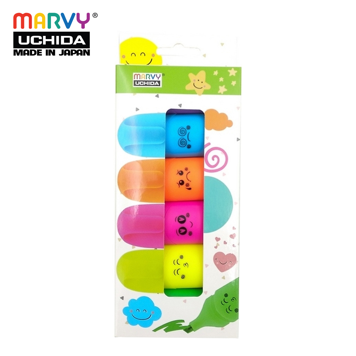 Set 6 màu dạ quang MARVY 60( Màu cơ bản)