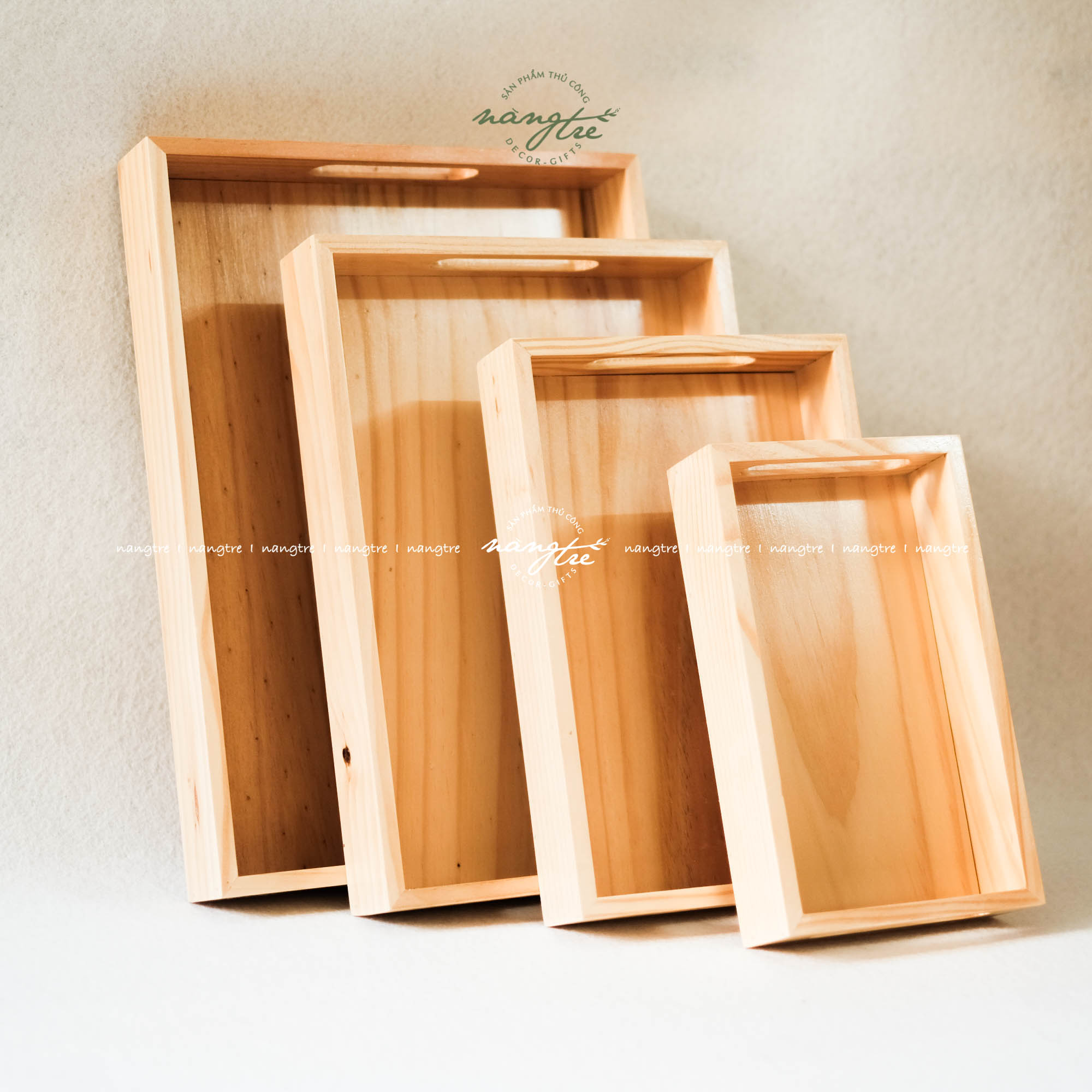 Khay gỗ đựng bánh, trà - Khay gỗ decor