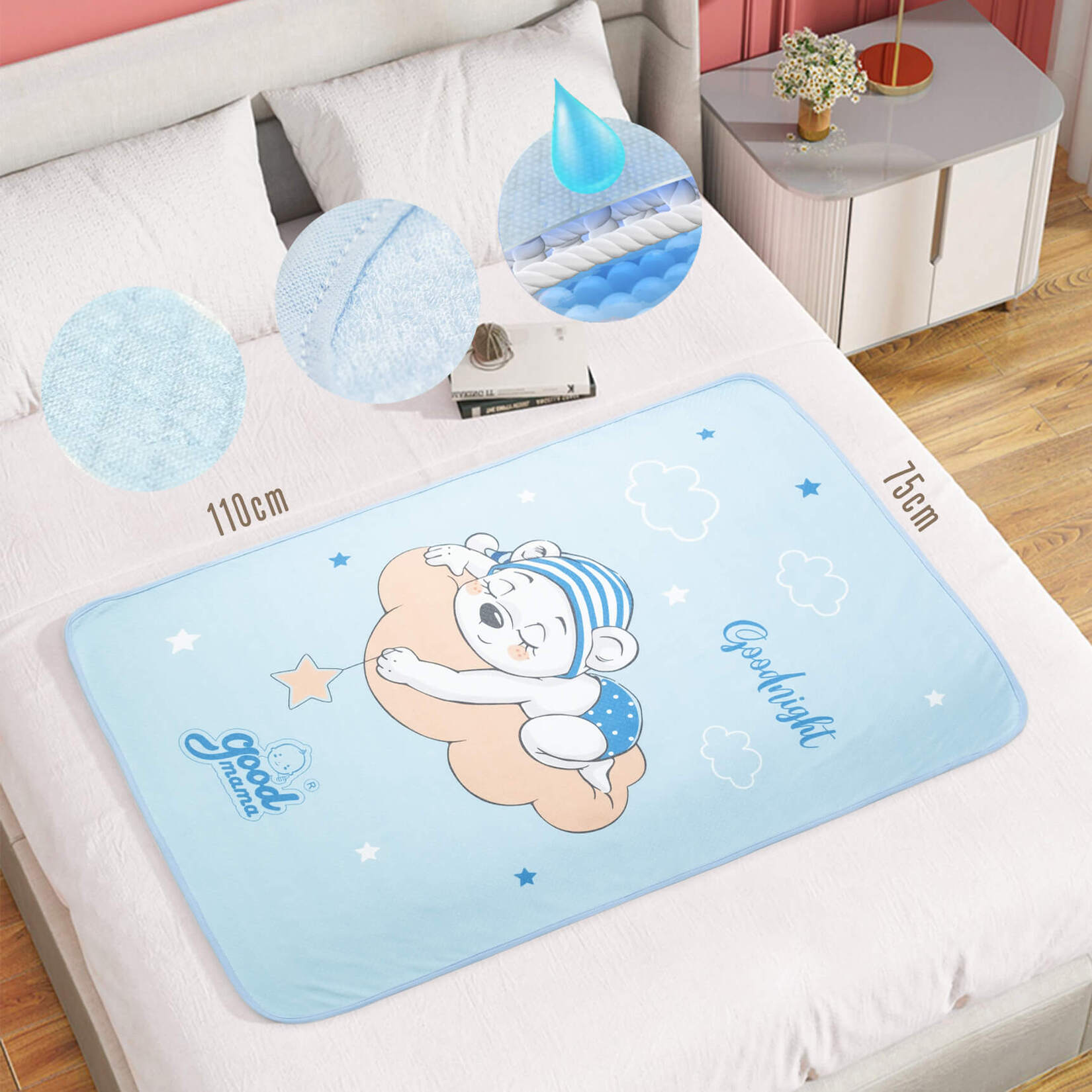 Tấm lót chống thấm Goodmama Size 75x110