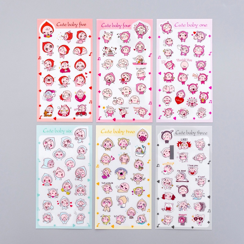 Sticker chống nước hình dán cute