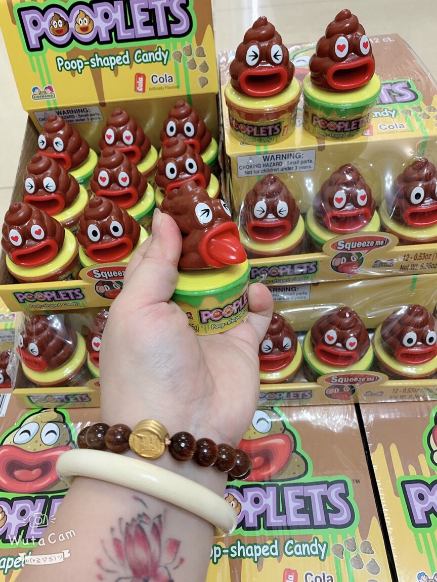 [Siêu Hot] Kẹo đồ chơi Shit bóp Pooplets vị Cola 15gr Mỹ