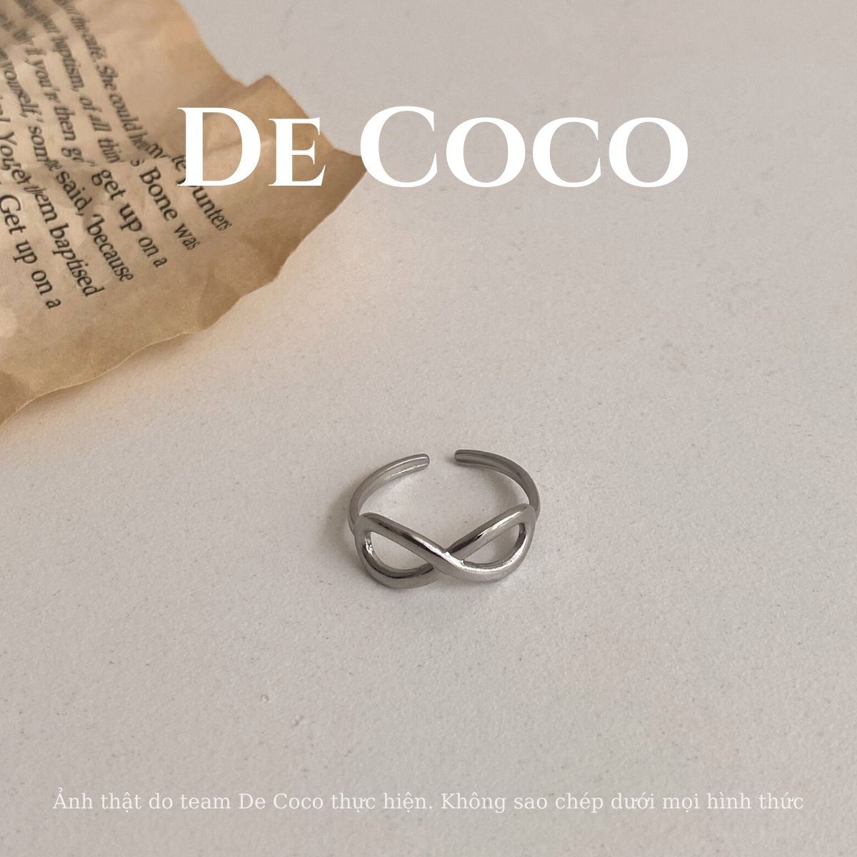 [KHÔNG ĐEN GỈ] Nhẫn nữ Infinity De Coco