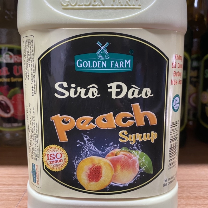 Siro Golden Farm Đào, Dâu, Vải Can 2L