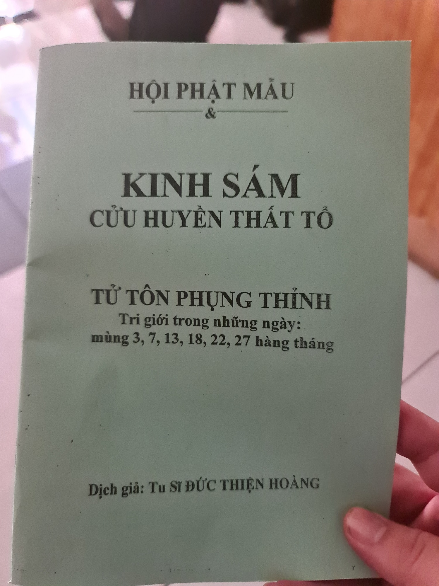 Gieo duyên, KINH SÁM CỬU HUYỀN THẤT TỔ - HỘI PHẬT MẪU (DỊCH GIẢ: TU SĨ ĐỨC THIỆN HOÀNG)