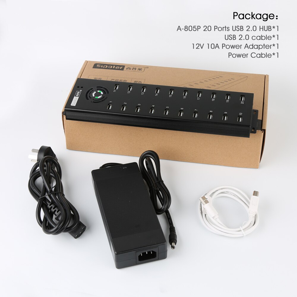 Hub usb Sipolar 20 port, bộ chia cổng usb 32 cổng, box phone