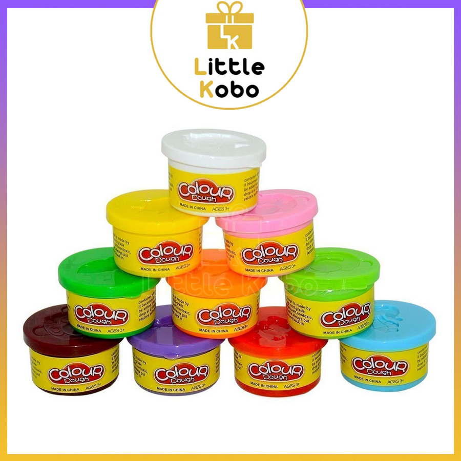 Đất sét nặn 6 màu vui nhộn có khuôn colour dough đất nặn thủ công mỹ thuật đồ chơi trẻ em sáng tạo khéo tay có mùi thơm