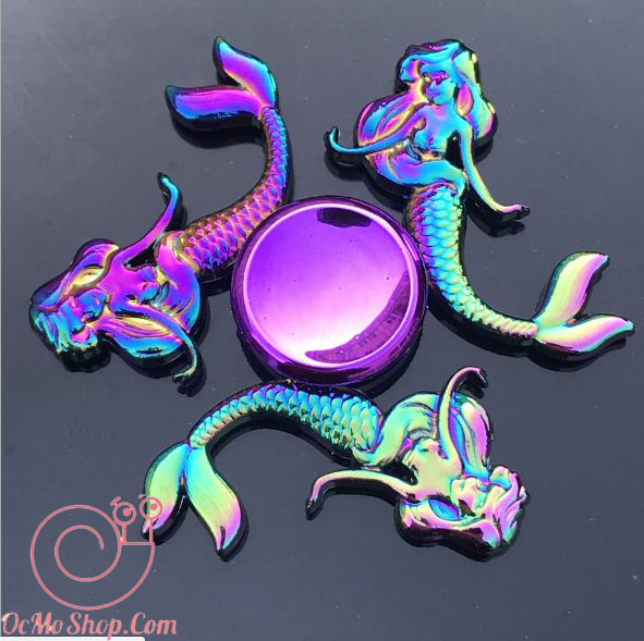 [HCM]Con quay Finger Spinner người cá phản quang kim loại