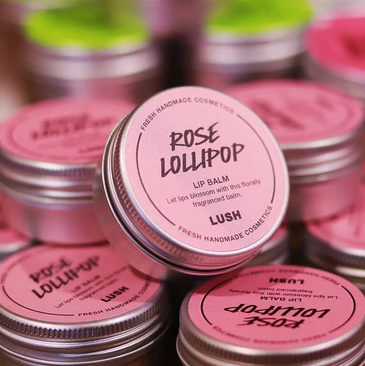 [HCM]Son dưỡng môi LUSH -Rose Lollipop lip balm