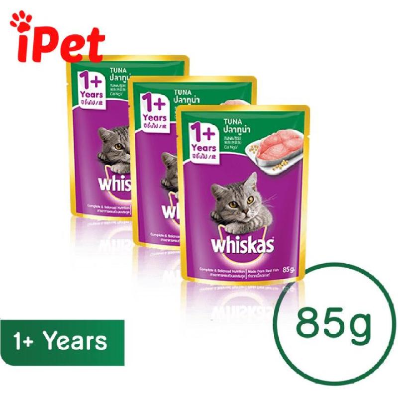 Pate Vị Cá Ngừ Cho Mèo Lớn Whiskas Junior Tuna 85g - iPet Shop