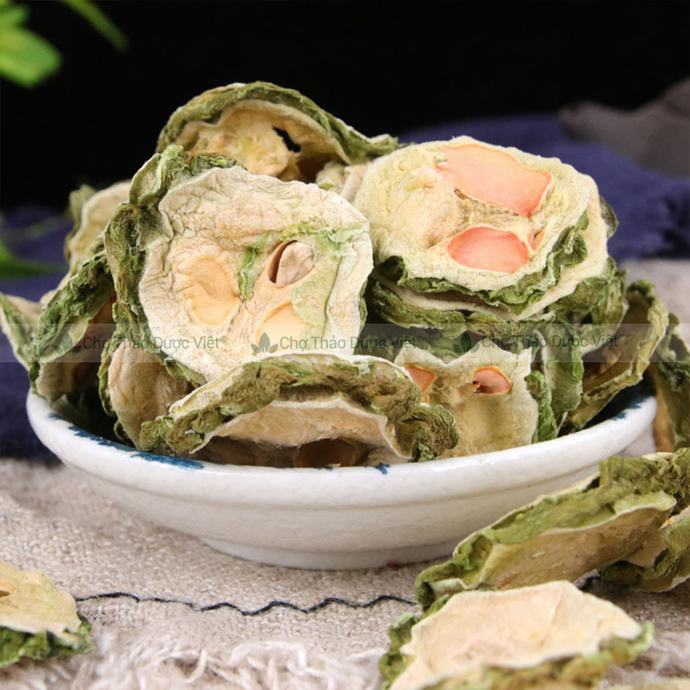 Mướp đắng khô 100g, khổ qua, thái lát mỏng, thơm, hỗ trợ tiểu đường, hạ mỡ máu, mát gan, detox