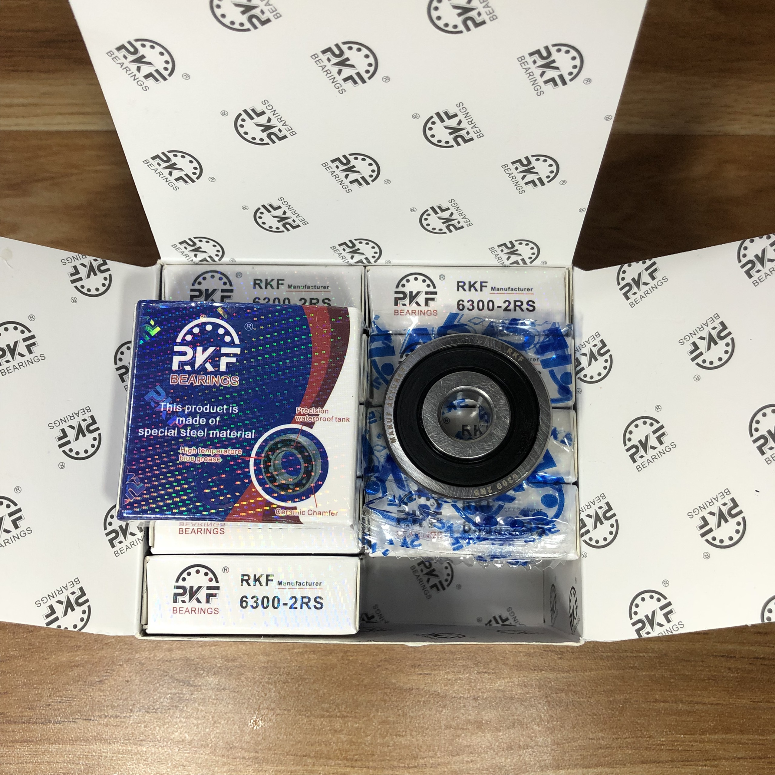 Hộp (RKF) 10 cái Bạc đạn 6300 2RS Chất lượng, bền, đẹp Phụ tùng