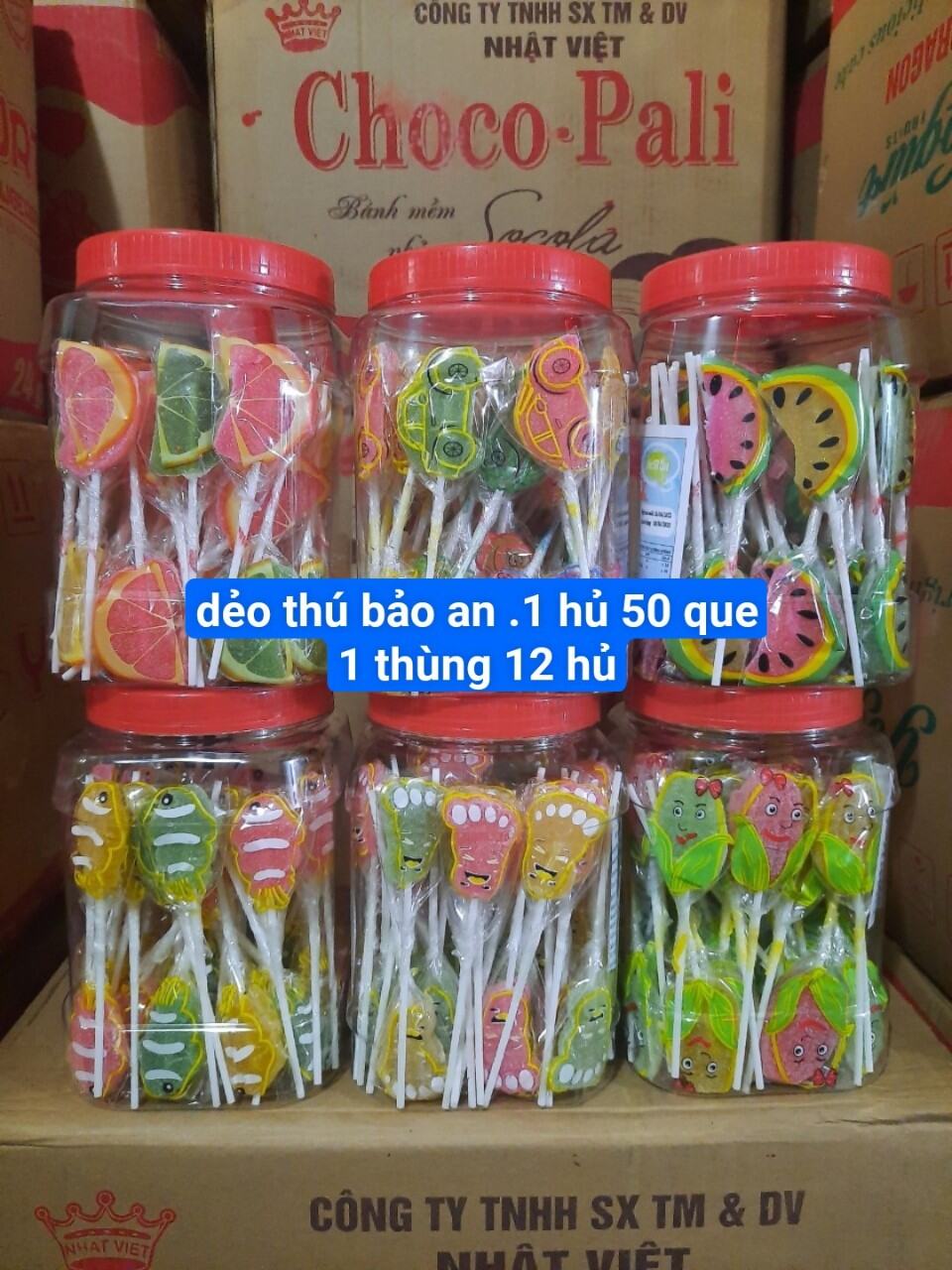 Kẹo Dẻo Que Bảo An Hình Con Thú 50 Que