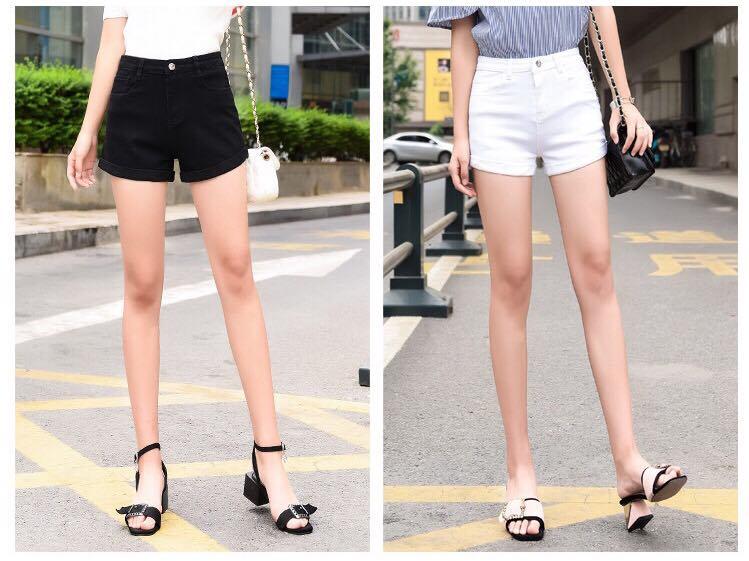 Quần short jean lụa co giãn siêu tốt lưng cao tôn dáng