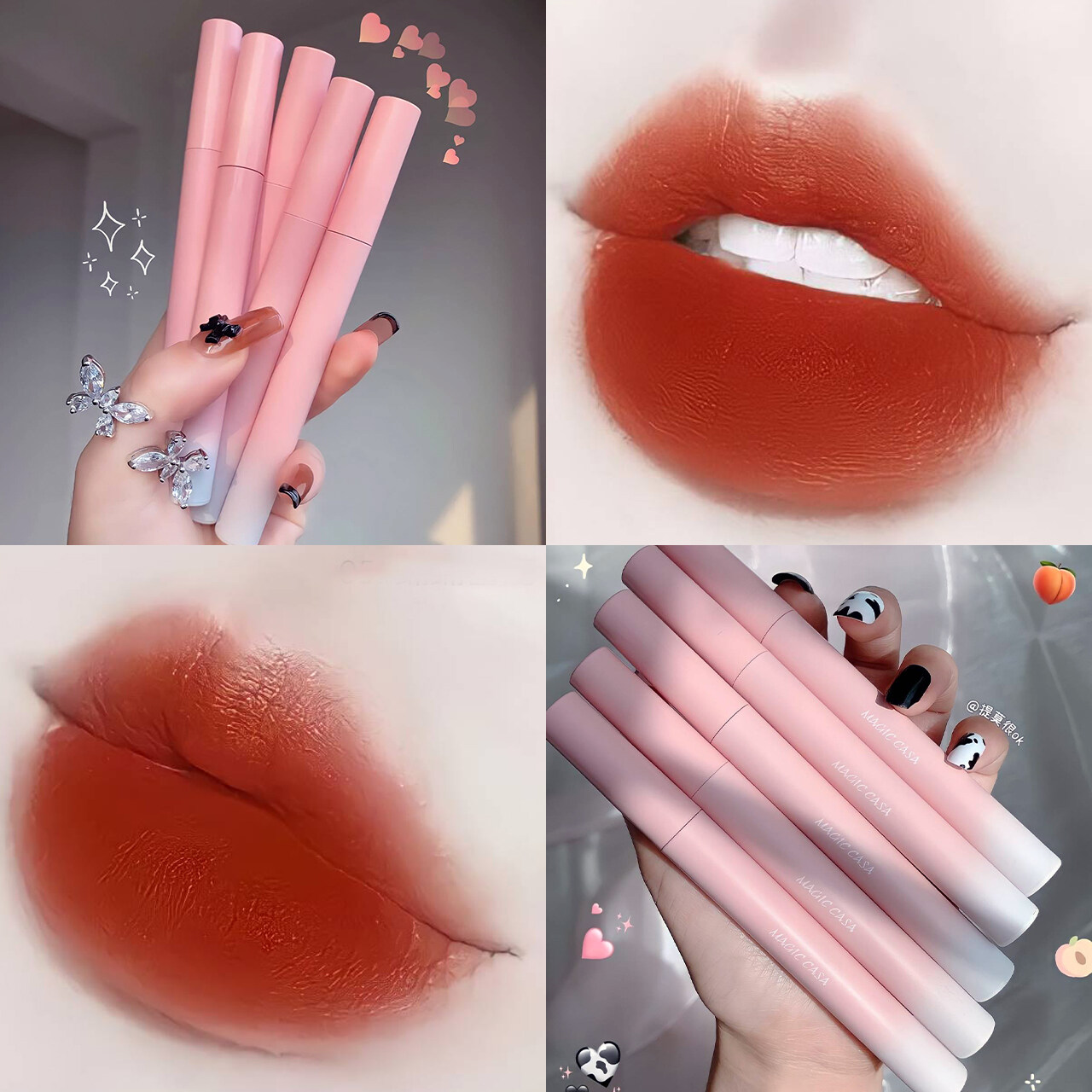 Set 6 mỹ phẩm phấn mắt, má hồng, son môi, mascara