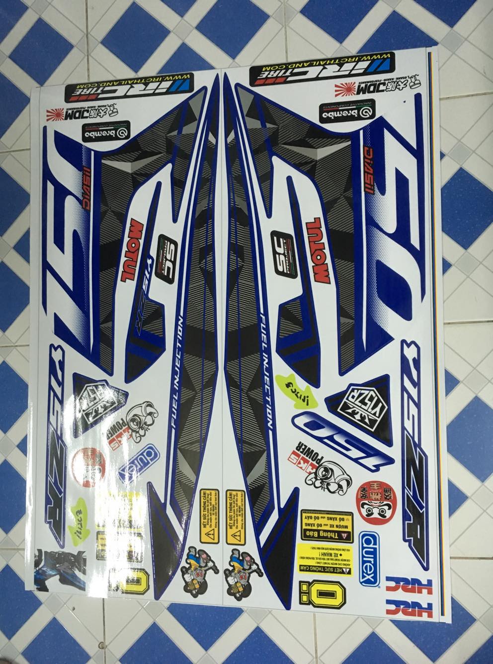 [HCM]TEM RỜI EXCITER 150 MALAY DÁN CHO XE XANH GP