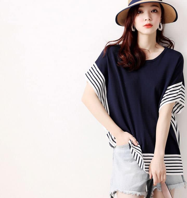 Áo cánh dơi sọc hông