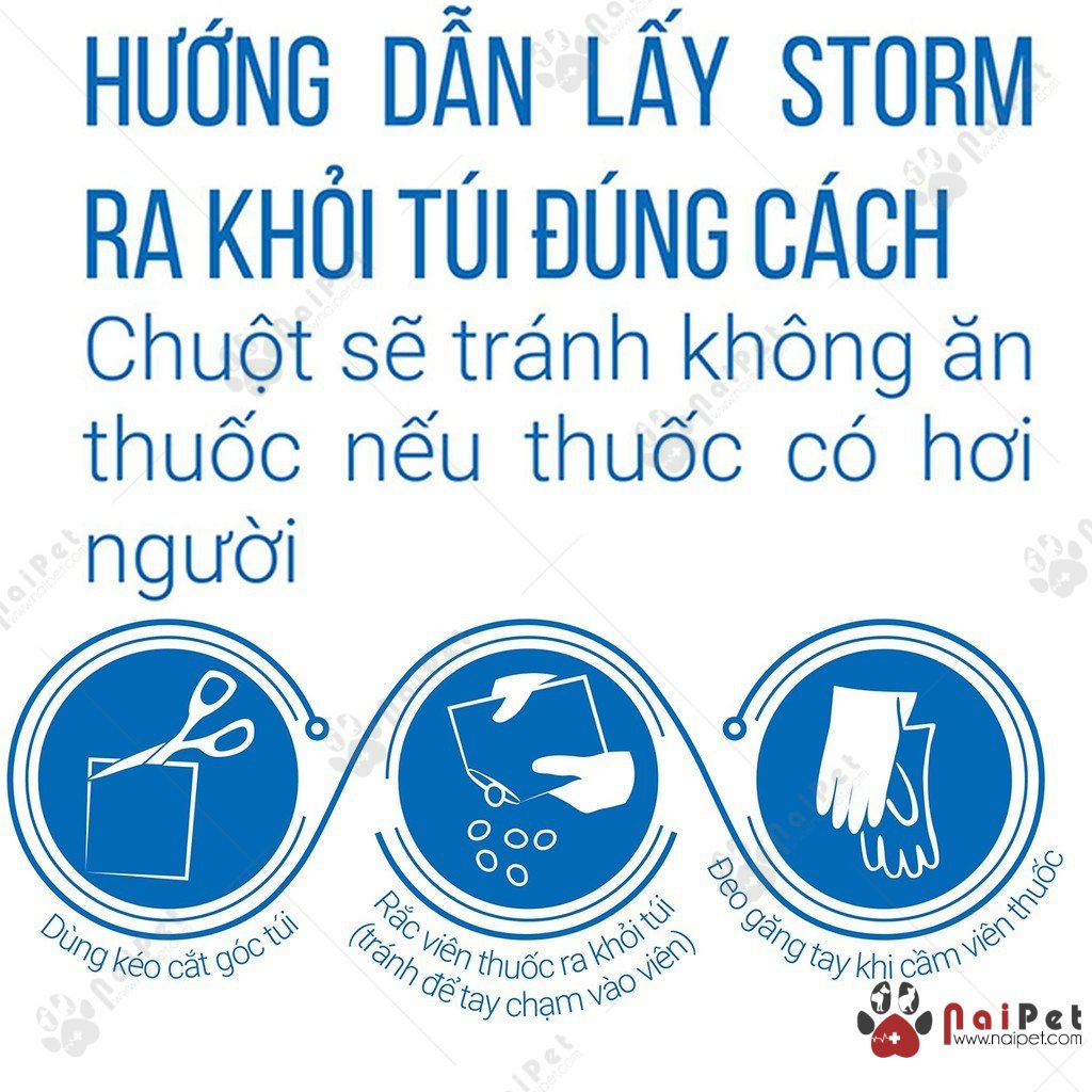 Diệt Chuột Bả Chuột Storm Gói 20 Viên
