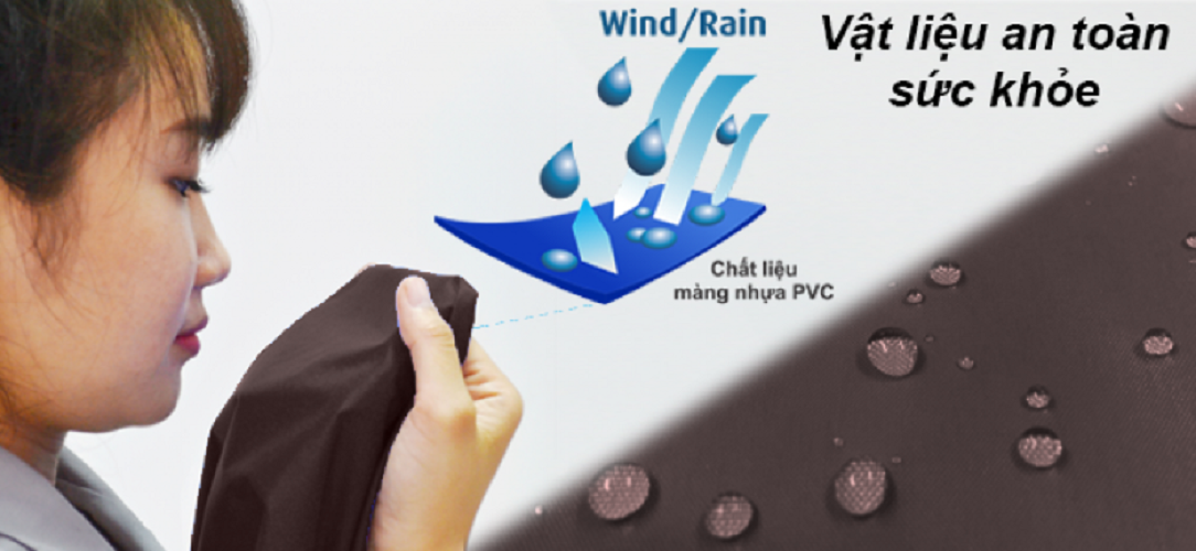 Áo Mưa Rando Cổ Rùa Cao Cấp 2 Nón Kiếng 0.23