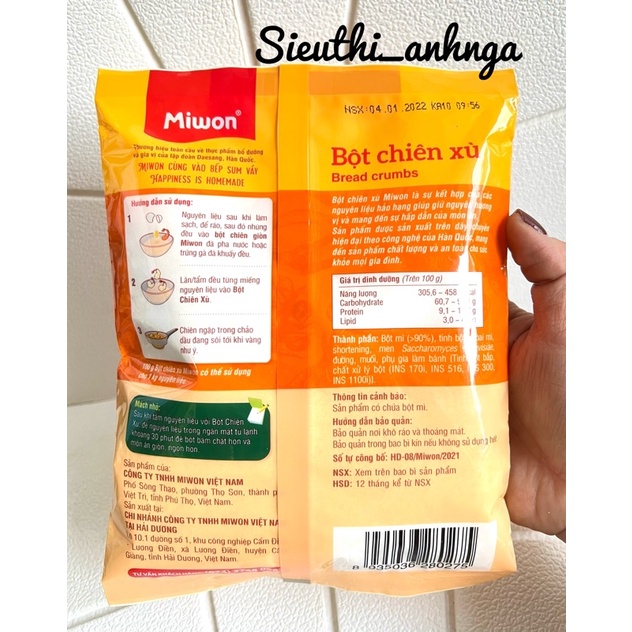 Bột chiên Xù màu trắng 100g Mới