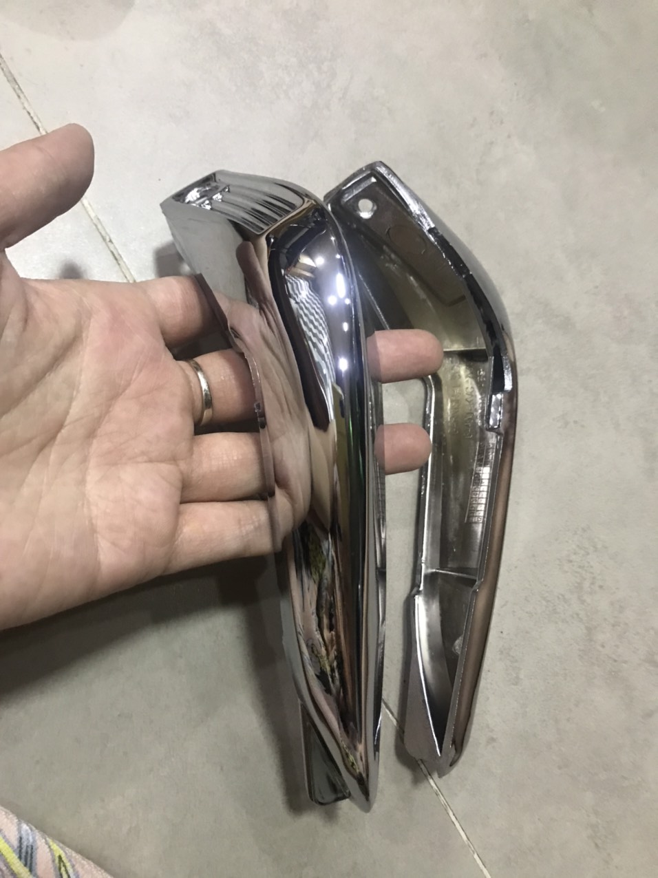 Cặp ốp co bửng xe Airblade 2010 xi mạ Crôm