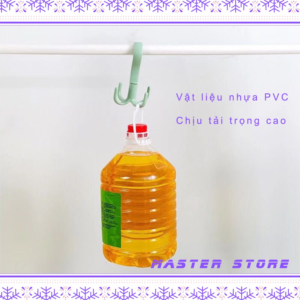 Móc treo đồ đa năng 4 chấu xoay 360 độ
