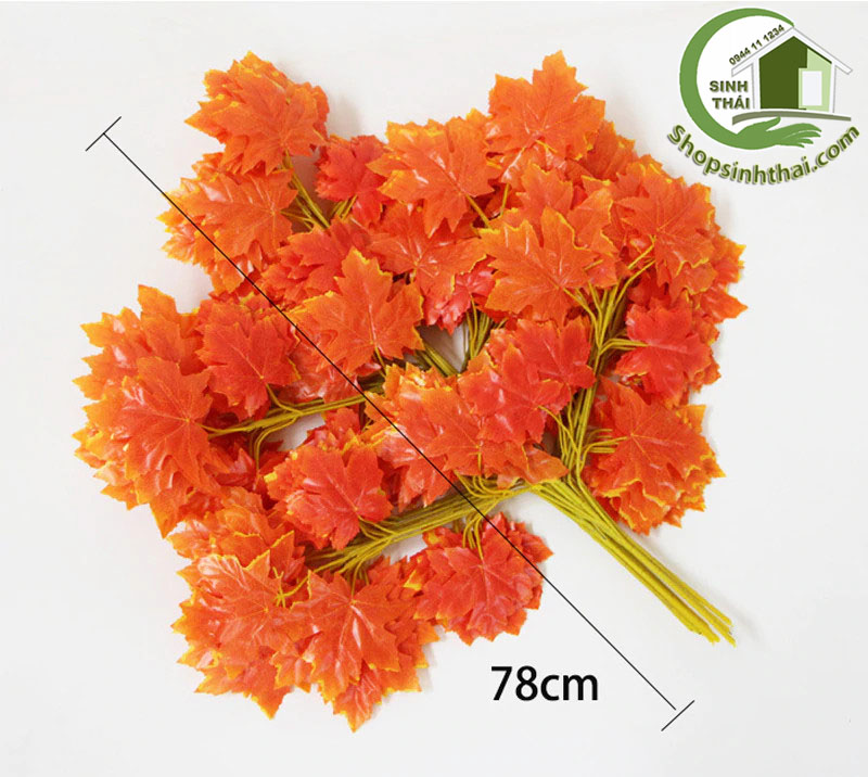 Cành lá phong màu đỏ - Cành lá giả cao cấp