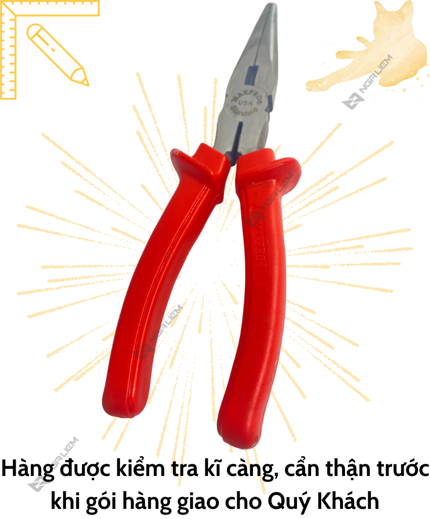 Needle-nose pliers red handle 8 ''Maxpro [quality goods]
