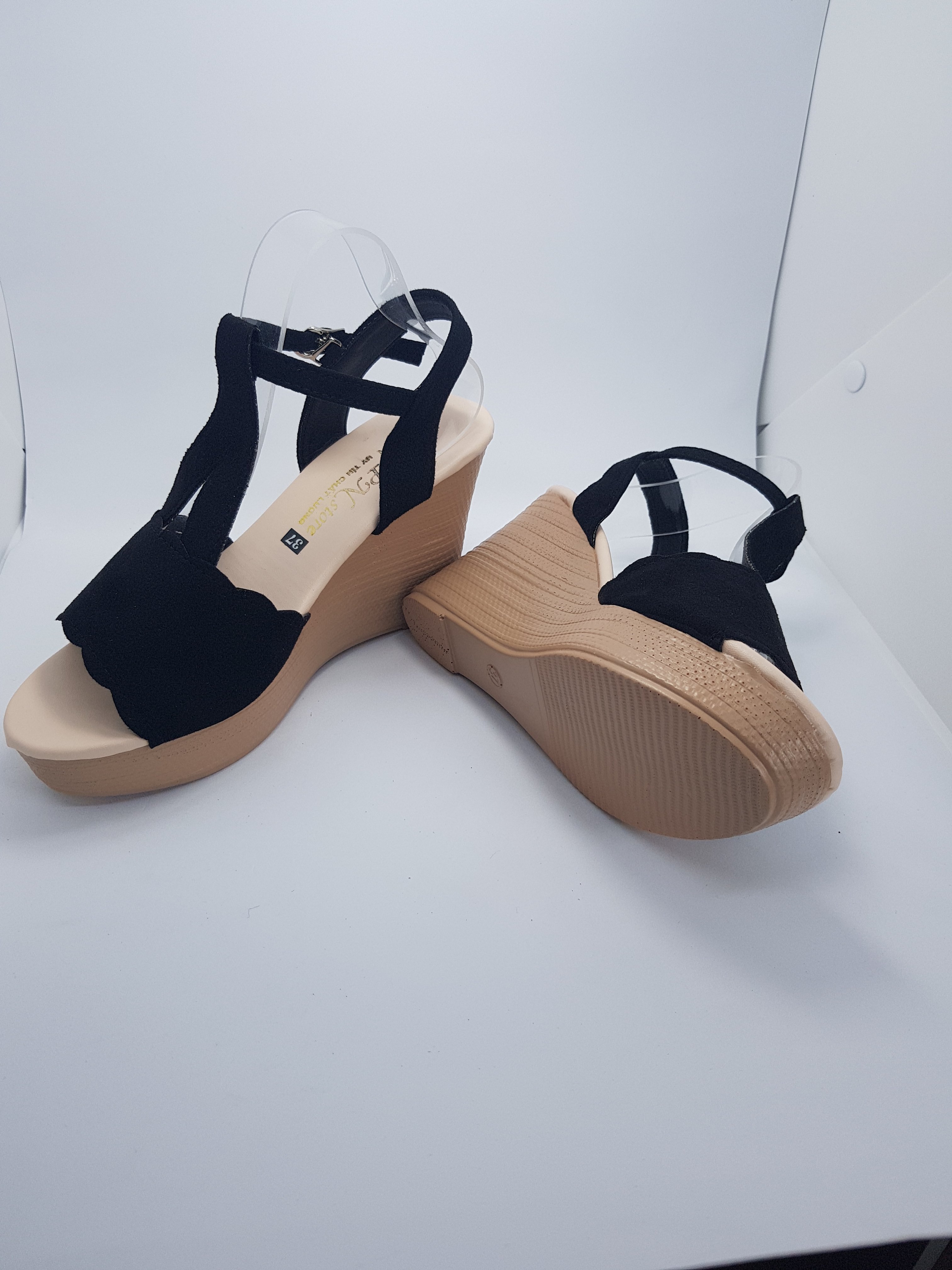 Giày sandal Đế Xuồng 9cm Sóng Y DX005