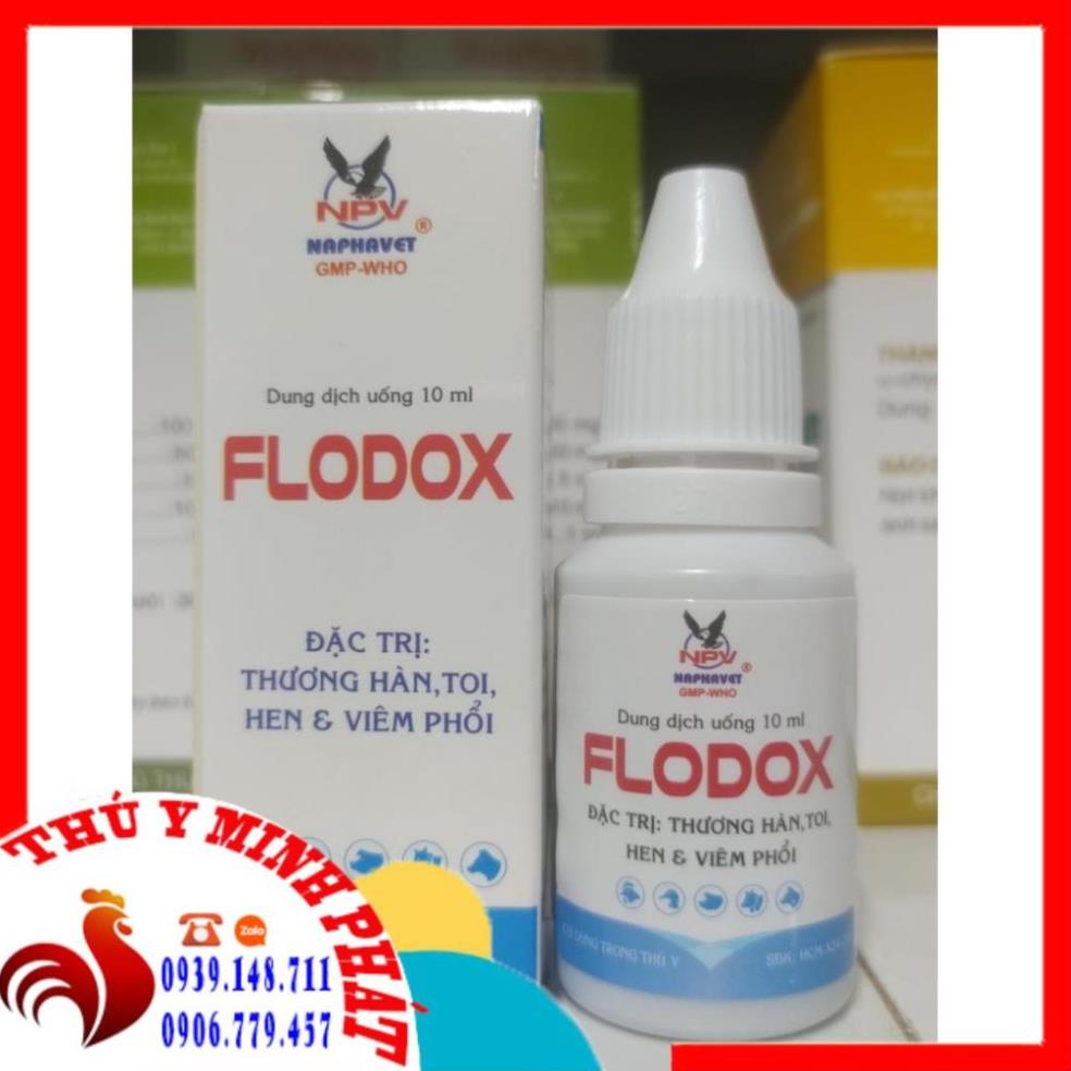 Flodox 10ml naphavet - Giúp hết hen, khẹc, thương hàn trên gà đá.