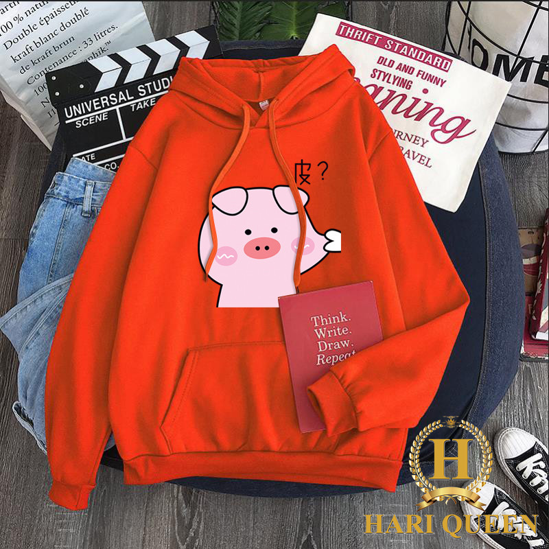 Áo hoodie lợn bẹo má DTR1119