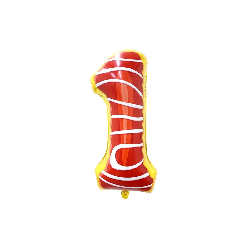 Bóng số sinh nhật họa tiết bánh donut (80cm)