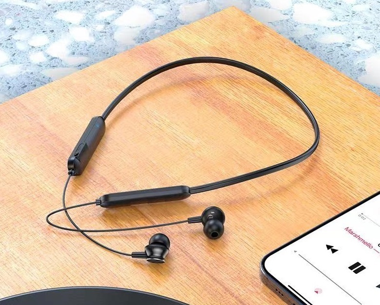 Tai Nghe Bluetooth Choàng Cổ Thể Thao Hoco DM7 Pin 6h Nghe Nhạc Cực hay pin siêu bền Hãng Phân Phối