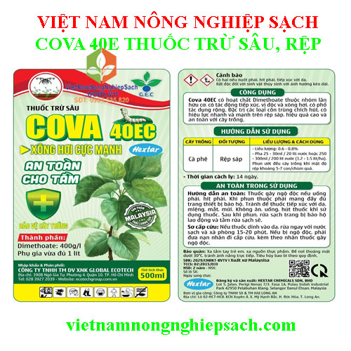 Cova 40ec – thuốc trừ sâu, rệp sáp trên cây dâu tằm
