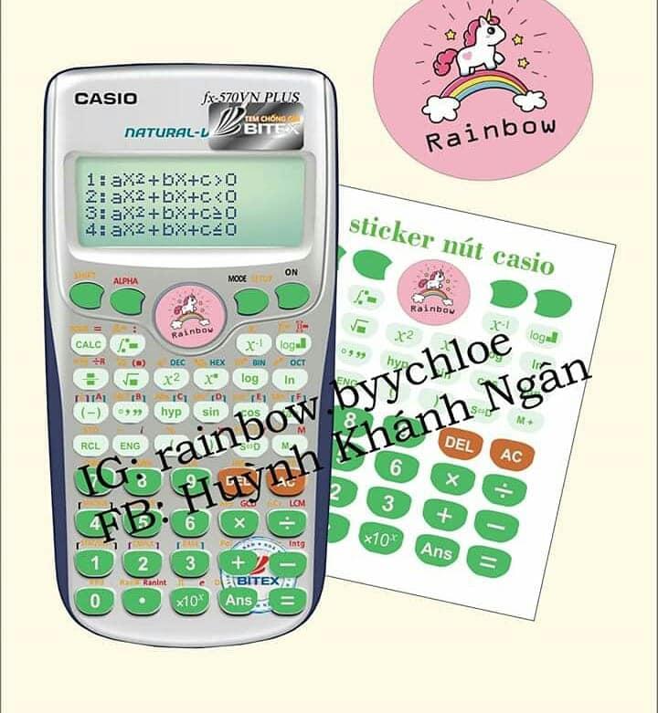 Sticker nút máy tính bỏ túi