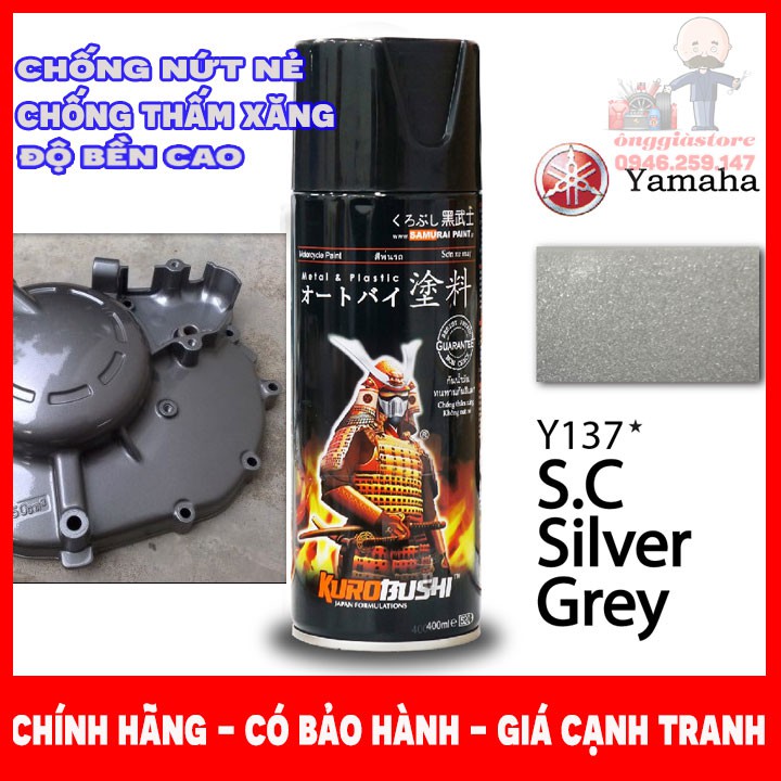 Sơn samurai xám bạc y137 - sơn lốc máy pt312