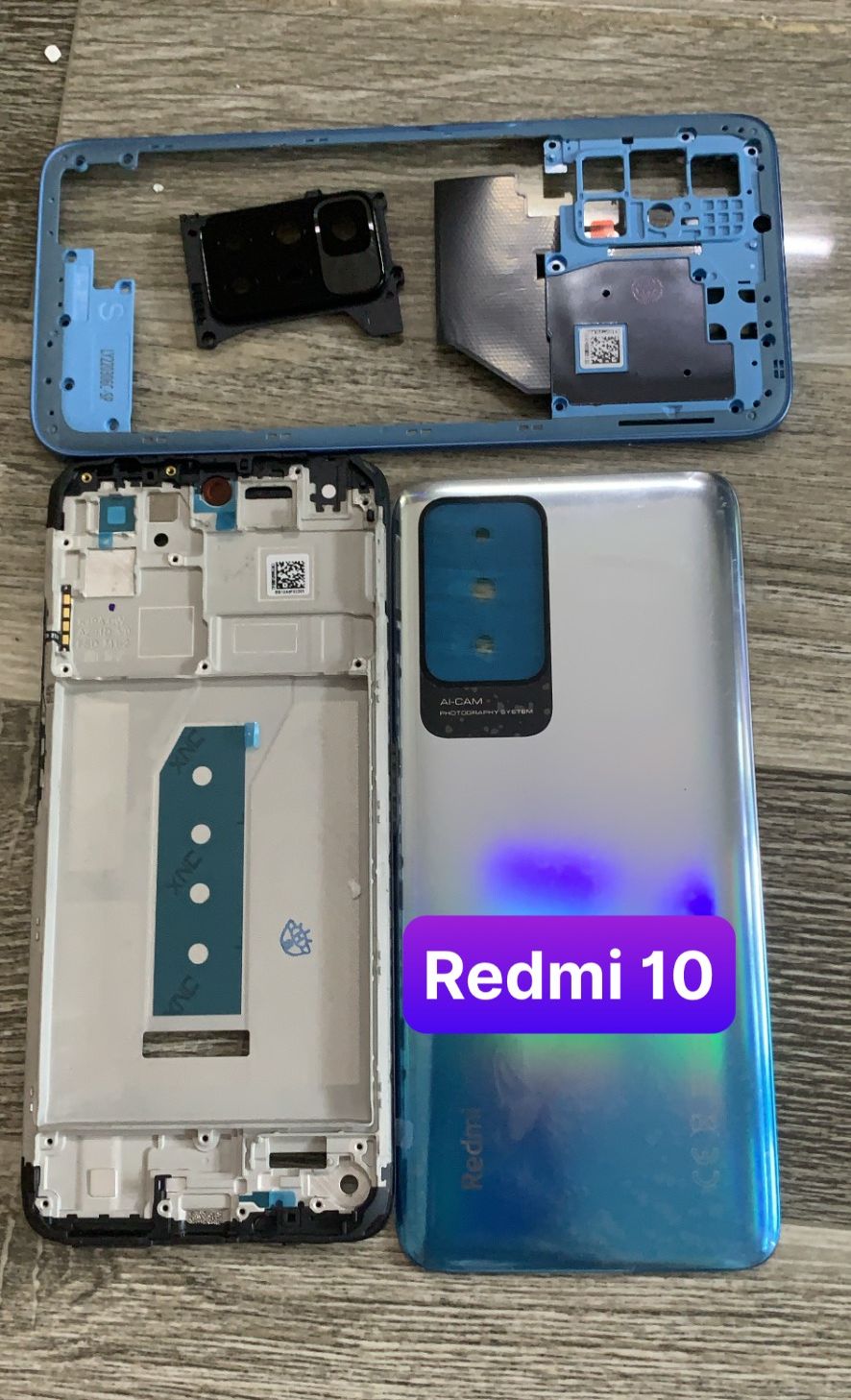 Vỏ Xiaomi Redmi 10 K19A có kính cam và khe sim