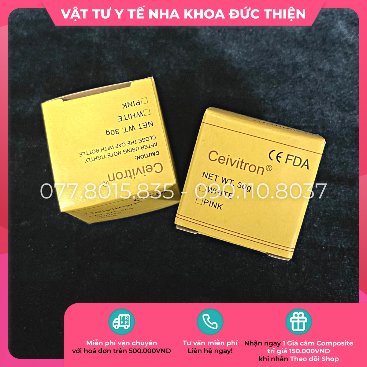 Vật liệu trám tạm Ceivitron Đài Loan - Vật liệu hàn tạm Ceivitron Đài Loan - Vật liệu nha khoa chính hãng