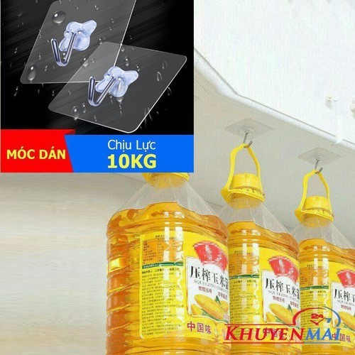 Móc dính chịu lực - combo 10 móc dán tường chịu lực - md 10