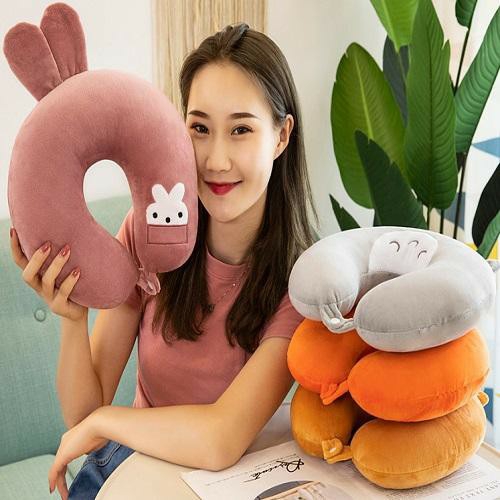 GỐI KÊ CỔ HÌNH THÚ NÚT SIÊU YÊU