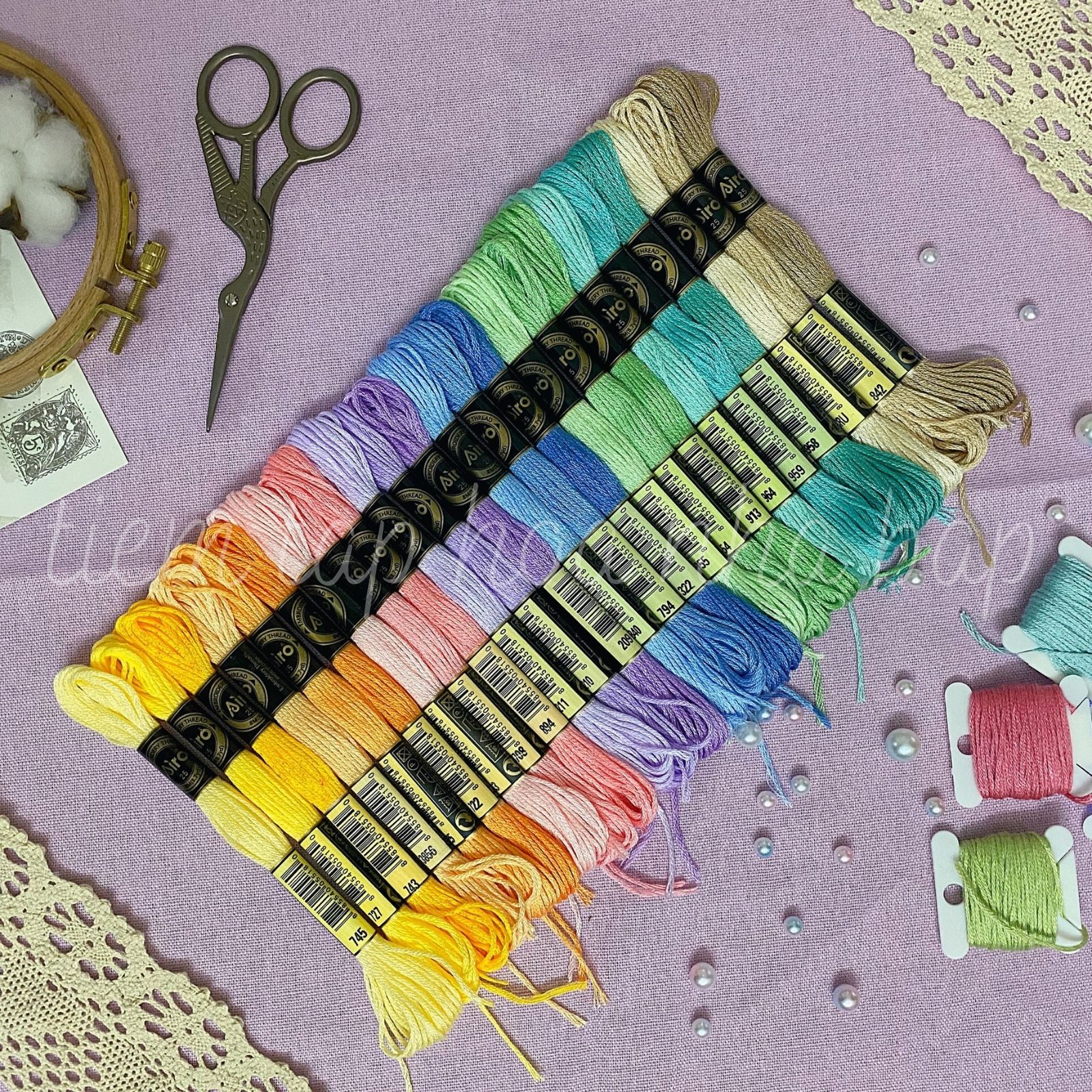 Set Chỉ Thêu Airo 24 Màu Kẹo Ngọt