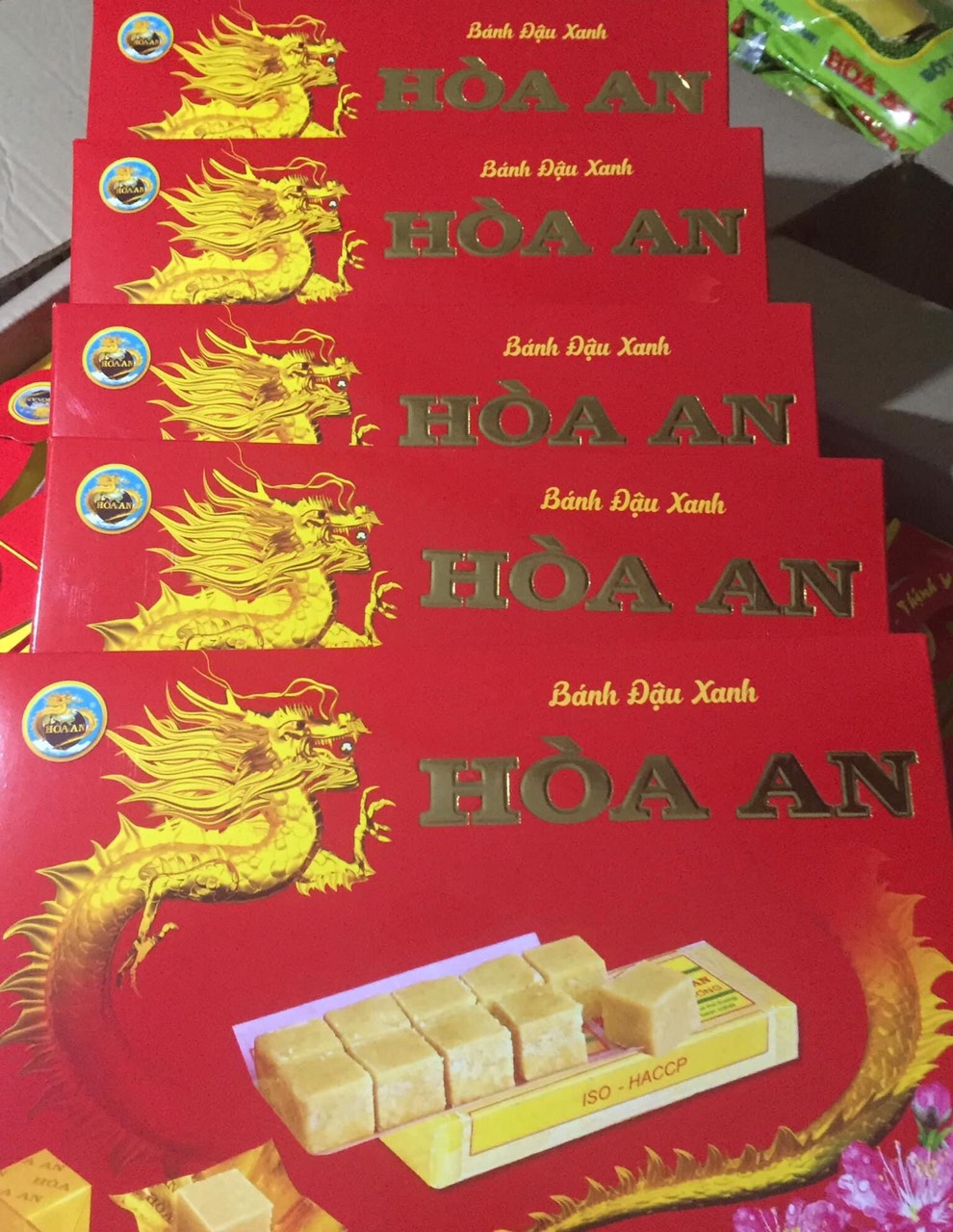 BÁNH ĐẬU XANH HÒA AN (COMBO 5 HỘP 200G/HỘP)