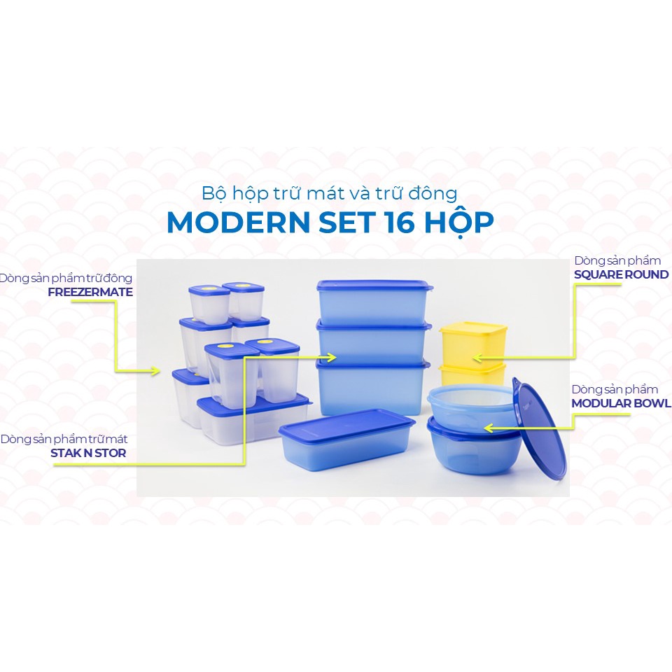 Bộ hộp trữ mát & trữ đông Modern Set 16