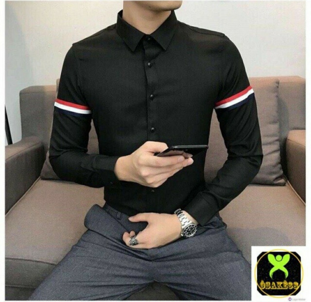 (HOT) ÁO SƠ MI NAM QUỐC DÂN VIỀN TAY SIÊU HÓT