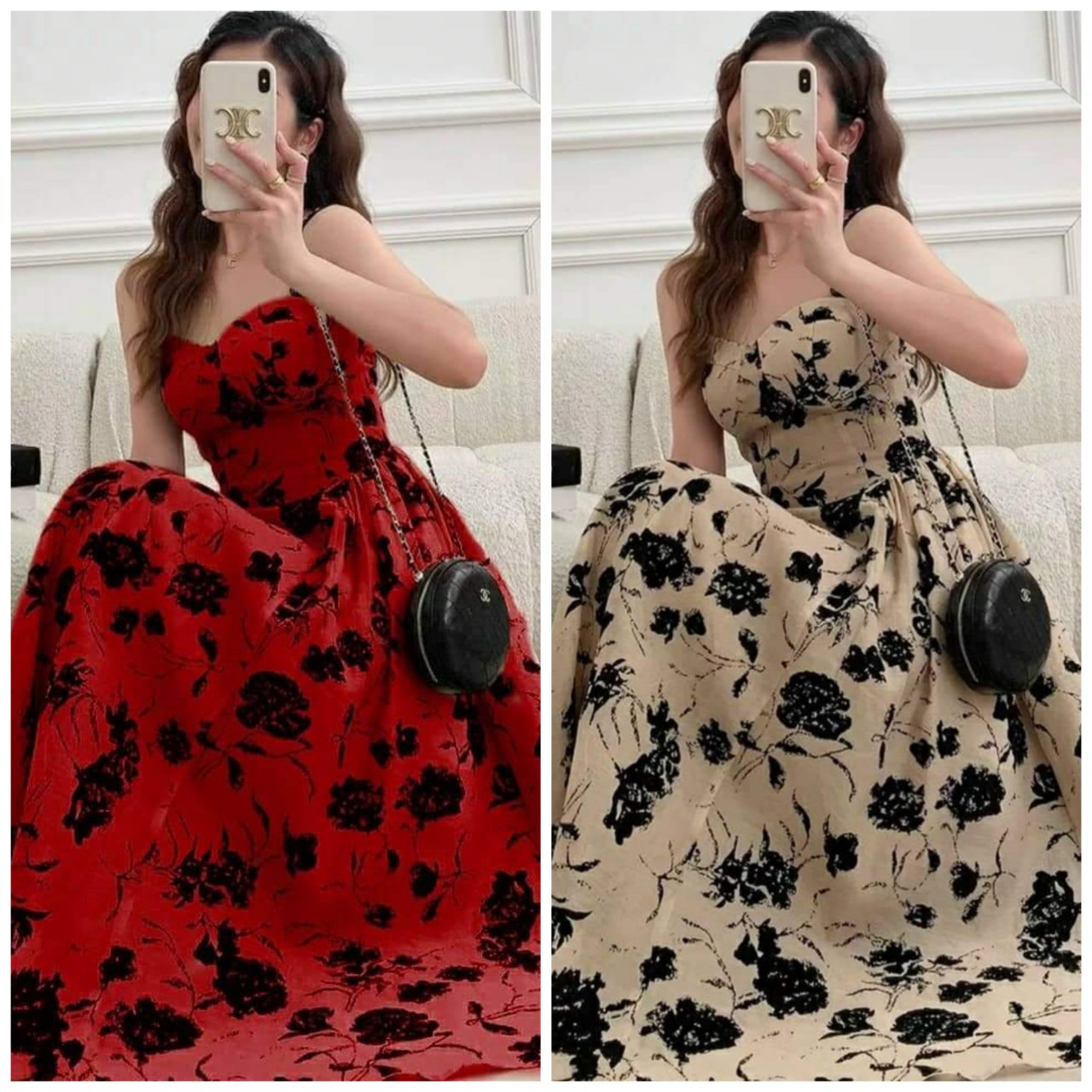 đầm cúp ngực có mút , có vòng cổ