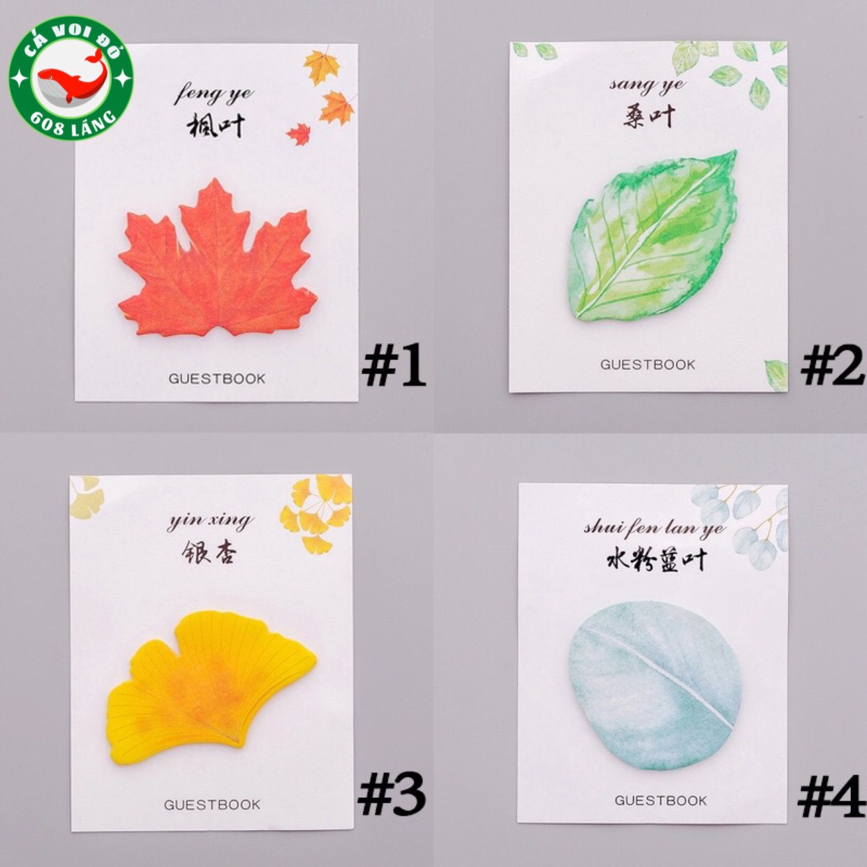 GIẤY NOTE HÌNH CHIẾC LÁ NHIỀU MÀU SẮC XINH XẮN